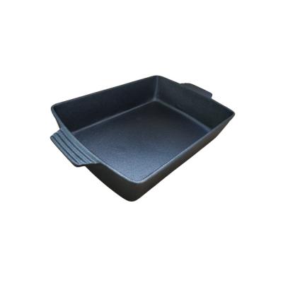 China Sustainable Pre-Seasoned Roasting Pan With Two Handles For Melting Heavy Duty Bread Mold Rectangular Baking for sale