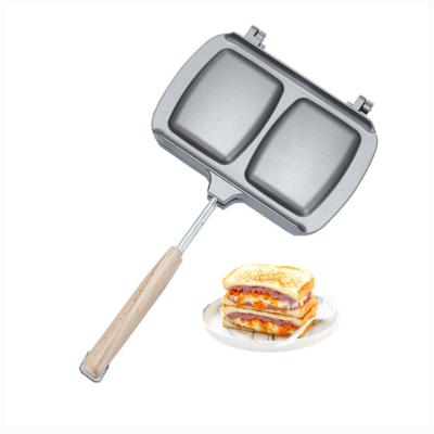 China Double Sided Waffle Stove Cake Bread Toast Mold DIY Tool BBQ Sandwich Maker Viable Top Detachable Mold Non-Stick Maker for sale