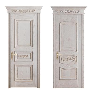 China Waterproof High Quality Modern Wood Interior Composite Paint Carved Classic Solid Door for sale