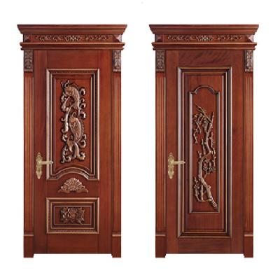 China Best Selling Paint Core Modern Waterproof Solid Wood Door Hotel Wooden Door Design for sale