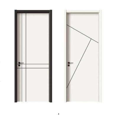 China CMRC Primer Wood PVC Waterproof MDF White Bedroom Door for sale