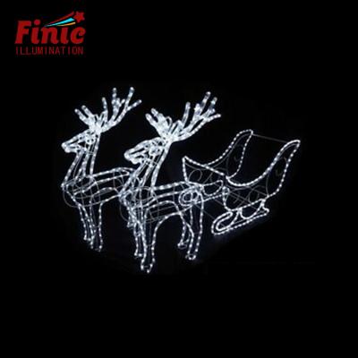 China 3M 4M 5M PVC Garland 3D Decoration Yard Landscape LED Pattern Foldable Pattern Light Volume Saving Commercial Use FINIC PVC Garland for sale