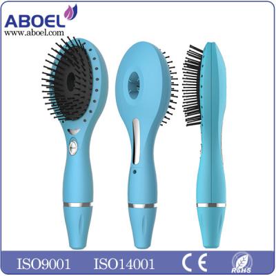 China Blue Men / Women Ionic Hair Comb , Plastic Ionic Hair Brush for sale