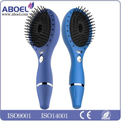 China Rechargeable Ionic Hair Comb LED light therapy Blue With Plastic Handle for sale