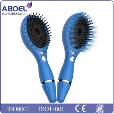 China Multi - Functional Blue Ionic Hair Brush Vibration No Static Electricity for sale