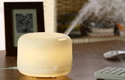 China LED Color Changing Lamp Light Ionizer 500ml Aroma Diffuser Ultrasonic Humidifier for sale