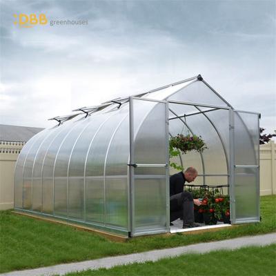 China Easily Assembled Outdoor Garden 8x16 Greenhouse Agricultural Aluminum Growing Greenhouse Tomato Greenhouse For Sale for sale