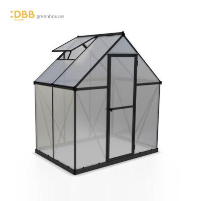 China Easily Assembled Miniature 6x4 Green House Aluminum Polycarbonate Insulated Greenhouse For Garden for sale