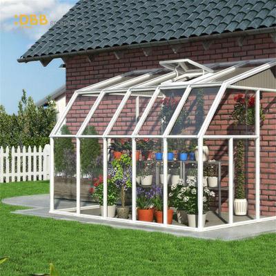 China Easily Assembled 6x12 House Aluminum Frame Mini Greenhouse Winter Portable Greenhouse Indoor Greenhouse for sale