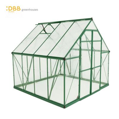 China Low Price 8x8 Easily Assembled Outdoor Greenhouse PVC Coated Greenhouse Luxury Greenhouse Plant House For Tomatoes for sale