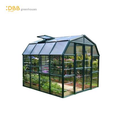 China Easily Assembled Commercial Poly Tunnel 8x16 Polycarbonate Sheet Greenhouse For Sale for sale