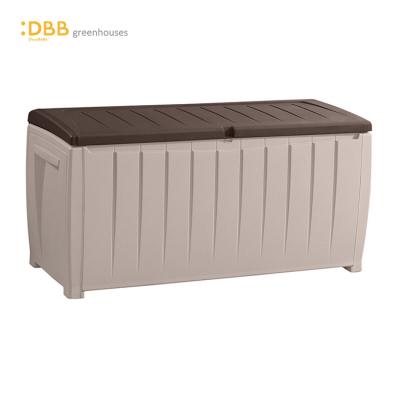 China All-Season High Quality Custom Plastic Garden Storage Box Tools Polyresin Outdoor Storage Box Easily Assembled for sale