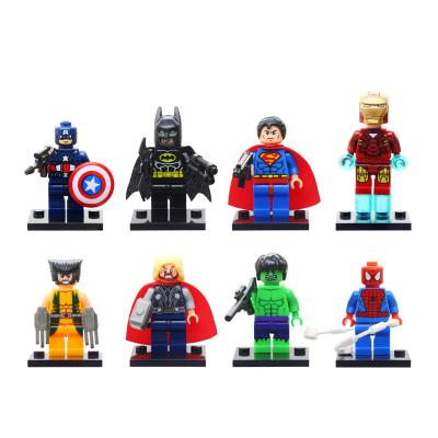 China Building Toy Hot Sale Heroes Series 8pcs Building Block Mini Super Action Figure Model Bricks Compatible Toys for sale