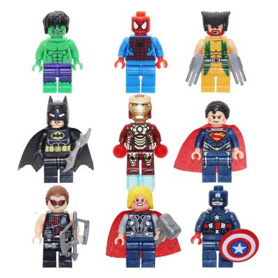 China Toy Super Heroes Spiderman Loki Mini Building Blocks Action Numbers Block Toys Instant Toys Gift for sale