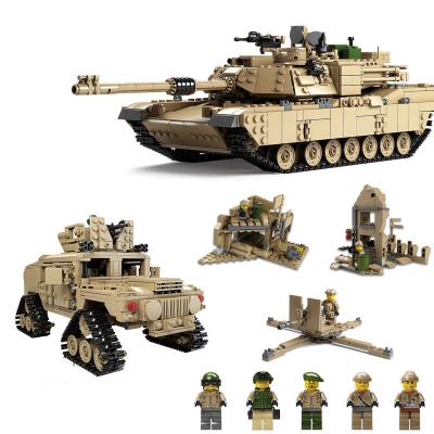 China Construction Toy KAIZI Army Blocks M1A2 Tank Plastic Toys Vehicle Model Two Game Played Kids Gift for sale