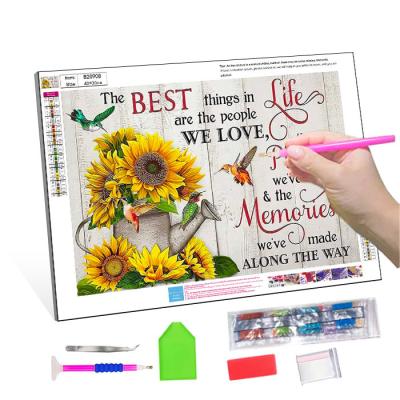 China New Hot Sale Classic/Postmodern Diamond Painting Kit Flowers Diamond Sunflower DIY Diamond Embroidery Cross Stitch For Home Decor for sale