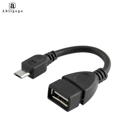 China Top Supplier Desktop Micro Male OTG USB B to USB 2.0 A Female Mobile Phone Adapter Cable Converter Cable for Smartphone for sale