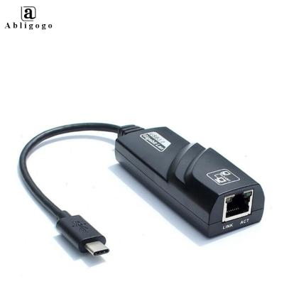 China Ethernet C to RJ45 Top Type USB 3.0 Ethernet Provider 10/100/1000 Mbps Network Card Adapter for Windows 10 8 7 XP Mac OS Laptop PC for sale