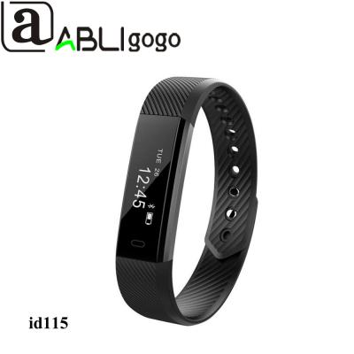 China TPU Top Factory ID115 Fitness Watch Wristband Tracker Step Counter Activity Monitor Band Vibration Smart Bracelet For IOS Android for sale