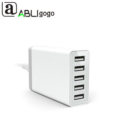 China High Quality Smart Fast Travel Wall Charger 6.0A 30W High Quality USB Mobile Phone Top Spplier 5 Port Fast Charger Adapter For Phone Charger for sale