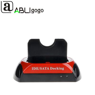 China 2.5 inch 3.5 IDE/SATA USB 2.0 Plastic Top Docking Station Spplier Dual Hard Disk Drive Base for sale