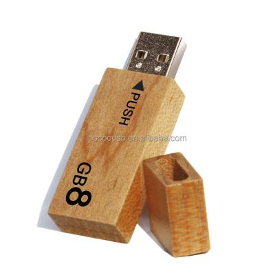 Κίνα Eco-friendly 100% Recyclable Wooden Plastic USB Flash Drive Bamboo USB Memory Stick Wood Pendrive Promotional USB Stick προς πώληση