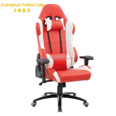 China Executive Chair 2017 Hot Sale Glossy PU Leather Computer Gaming Chair With Headrest&Lumbar Support for sale