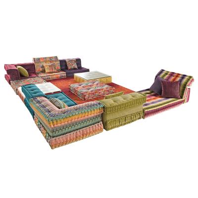 China Sectional Floor Sofa Set Furniture Cum Bed Mahjong Sofa Couch For Living Room of Foldable Modular Fabrics for sale