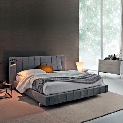 China (Other) Gray Linen Fabric Platform Storage adjustable bed Dongguan bed wooden bed home furniture for sale