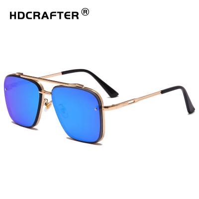 China Fashion HDCRAFTER Sunglasses Oversized Women's Sunglasses New Colorful Metal Shape UV400 Party Cool Men's Eyewear Unisex Eyewear Trendy CE for sale