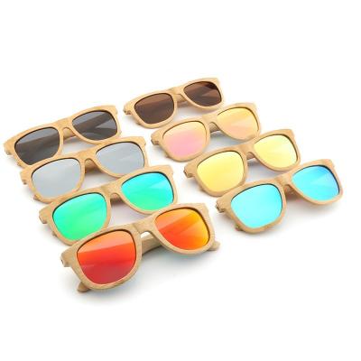 China Fashion Sunglasses HDCRAFTER 2022 Vintage Eco-Friendly Bamboo Colored Wooden Sunglasses Polarized Custom Lenses Fashion Tea Gradient Glasses for sale