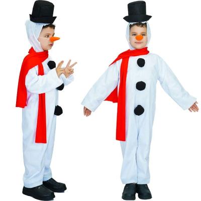 China Christmas Gift 2022 New Year School Performance Carnival TV Costume And Movies Christmas Snowman Overalls For Kids for sale