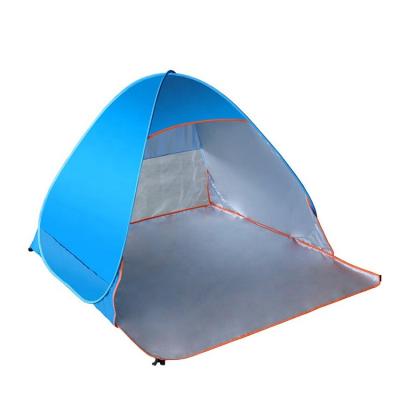 China Hot Selling Instant Pop Sun Rainproof Insect Repellent Anti-UV Protection Automatic Beach Tent For 1-2 Person Sunshade Custom Logo for sale