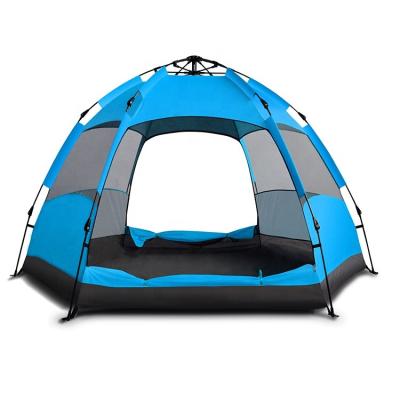 China Amazon New Design Hot Selling Insect Repellent Rainproof Anti-UV Customized Logo Hexagon UV Resistant Waterproof Tent For Outdoor Camping Gear Travel With Handbag for sale