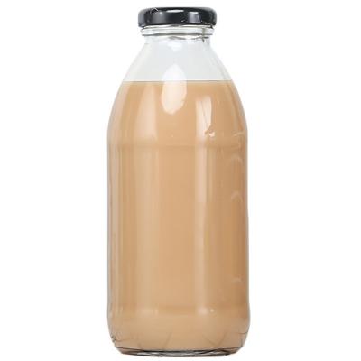 China Korean Popular Empty Beverage Juice Glass Bottle For Milk Beverage Takeout for sale