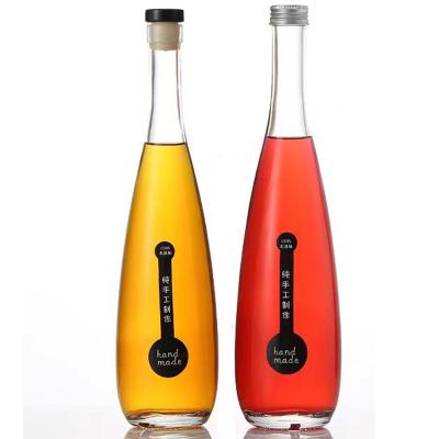 China Wholesale Empty Conical Shape Fruit Wine Juice Glass Beverage Bottle for sale