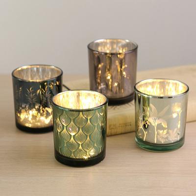 China Home Decoration Wholesale Price Candle Multifunctional Embossed Glass Jar With Lid for sale