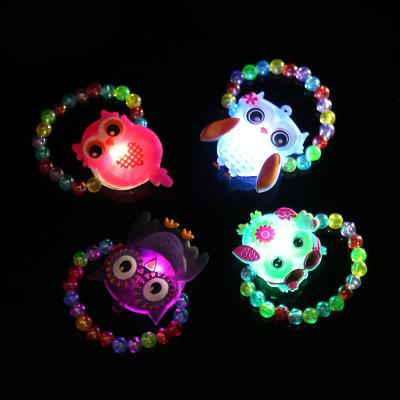 China Halloween 2022 Wholesale Light Bracelets Toy Child Party Supplies Decoration Jewelry Pumpkin Bead Props Halloween Light Bracelet for sale