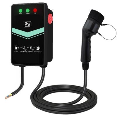 中国 新エネルギーEV ウォールチャージャー 32A 三色 LED インディケーターライト 電気 ウォールチャージャー 販売のため