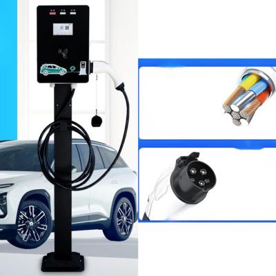 China New energy vehicle charging station 32A electric vehicle wall-mounted charger with tri-color LED indicator lights à venda