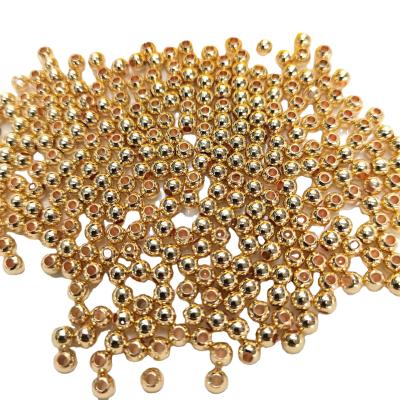 China Trendy Jewelry Round Stainless Steel Beads Jewelry Findings Vacuum Plated With Hole DIY 10mm Ball Bead Chains Accessories for sale