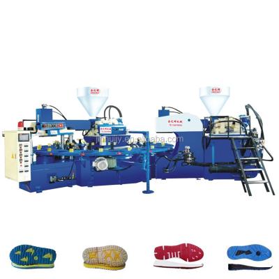 China Two and three color TPR, PVC, TPU, PU molding machine 2000 pairs per day for sale