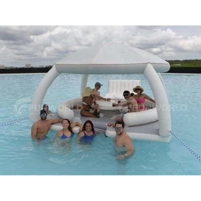 China Good quality inflatable outdoor bench water camping tent water floating inflatable camping tent water party water entertainment bana outdoor tent for sale