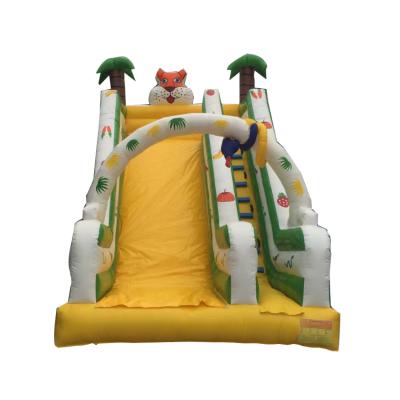 China Commercial Grade Adult Water Park/Adult Palm Tree Amusement Park Giant Size Inflatable Water Slide With Pool Backyard Water Park for sale