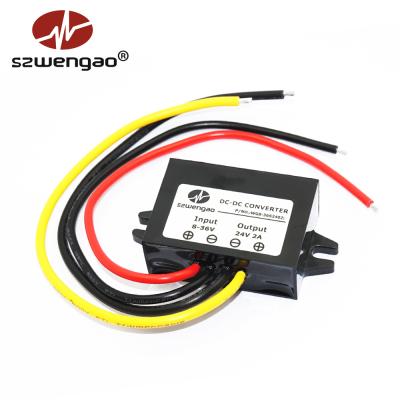 China 8-36V to 24V 2A DC DC Step Down Booster Converter Stabilizer SZWENGAO 64*57*22mm for sale