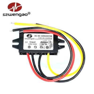 China RCNUN LED DC Converter 12v 24v to 5v 3A 5A 10A Led Buck Voltage Regulator Car Power Converter Inverter for sale