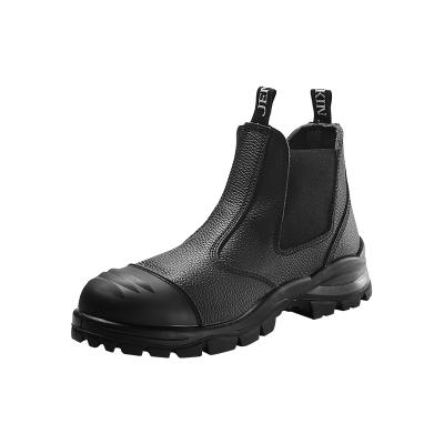 China Breathable Anti-smash Men Boots Safety Work Protection Wear Resistant Non-slip Waterproof Oil-resistant Work Shoes High Cut For Men for sale