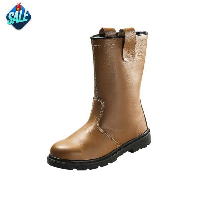 China Breathable Cow Safety Steel Toe Caps Construction For Men Leather Work Boots for sale