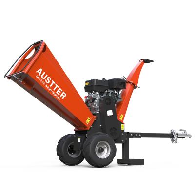 China Farms TUV Rhineland CE/MD/EMC Approved Commercial 15Hp Gas Engine Shaft Chipper Shredder Machine, ATV Wood Chipper for sale