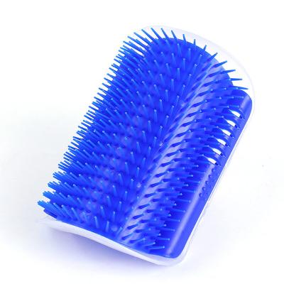 China Cat Hair Comb Groomer Tool Wall Corner Comb Cleaning Brushes Cat Massage Brush Face Rub Portable Viable Pet Grooming for Cats with Catnip for sale